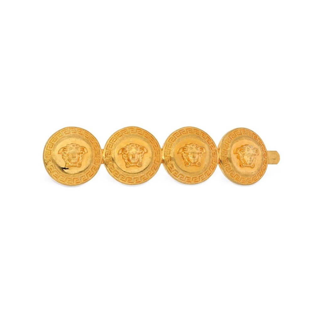 Versace Gold Coin Medusa Hair Clip